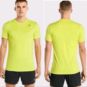 Gymshark Men's Neon Yellow Arrival Gym T-Shirt Medium Like New
